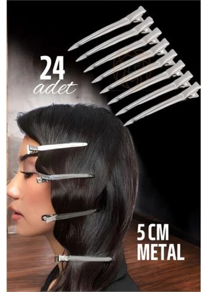 Metal Toka Saç Pensi 24 Adet