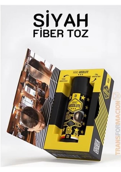 Saç Dolgunlaştırıcı Fiber Topik Toz Siyah 50 Gram