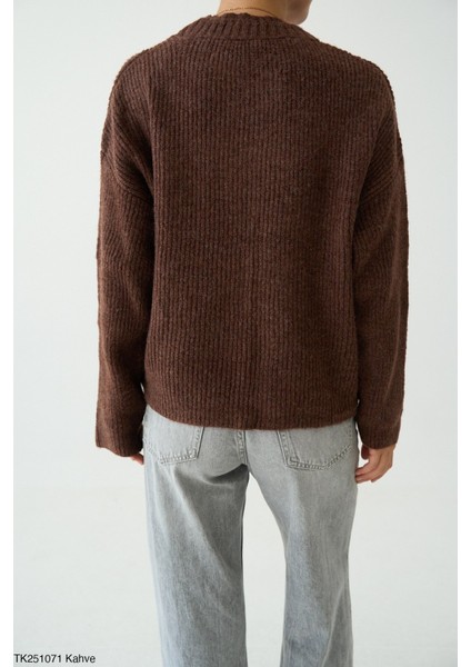 Kadın Bisiklet Yaka Triko Kazak modelleri