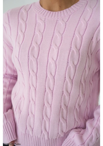 Kadın Basıc Saç Örgü Detaylı Kışlık Kazak fiyatları