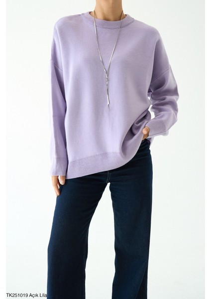 Kadın Bisiklet Yaka Basıc Oversıze Kesim Kazak fiyatları