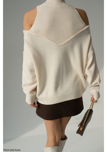 Kadın Açık Omuz Triko Kazak fiyatları