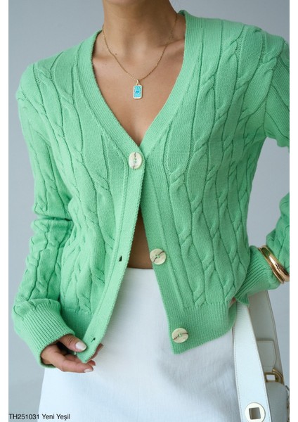 Düğmeli Triko Hırka modelleri