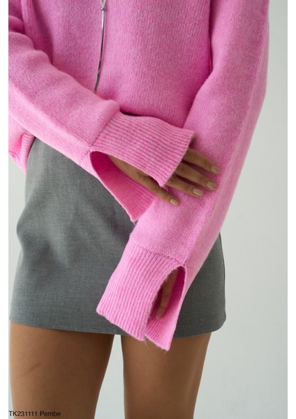 Kadın Yarm Balıkçıl Boğaz Kol Detaylı Kışlık Kazak fiyatları