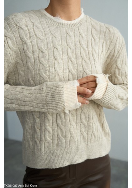 Kadın Basıc Örgü Detaylı Kışlık Kazak modelleri