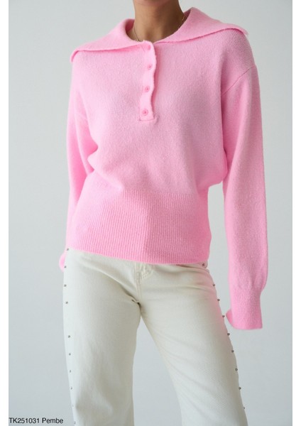 Kadın Yarım Düğmeli Basic Kışlık Trikoz Kazak fiyatları