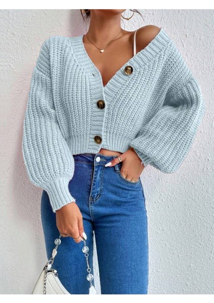 Kadın Basıc Sezonluk Ince Triko Hırka