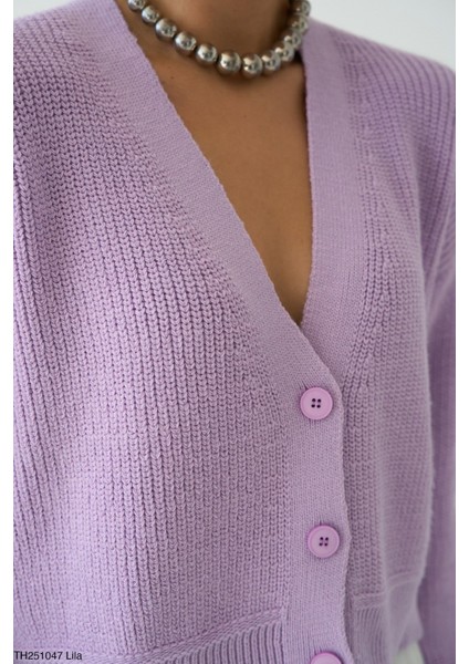 Kadın Düğmeli Standart Beden Kısa Basıc Triko Hırka fiyatları