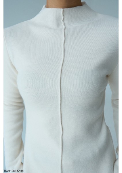 Kadın Yarım Boğaz Fitilli Body Kazak modelleri