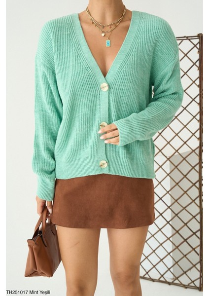 Düğmeli Triko Hırka modelleri