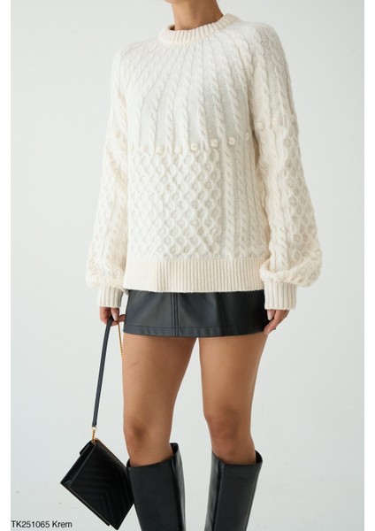 Kadın Bisiklet Yaka Triko Kazak indirimleri