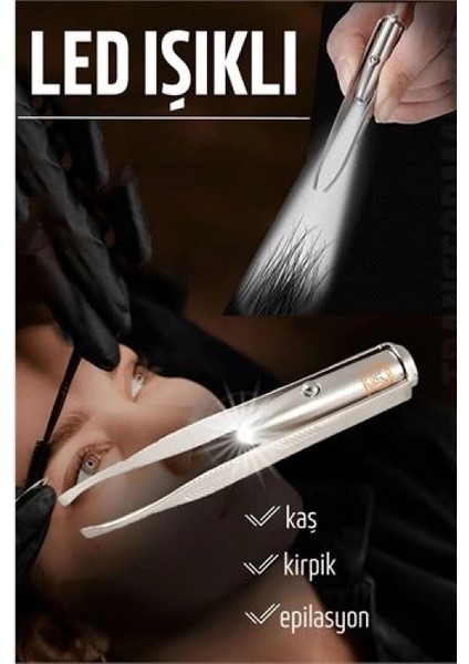 LED Işıklı Cımbız Kirpik Kaş Cımbız Epilasyon Cımbızı fiyatları