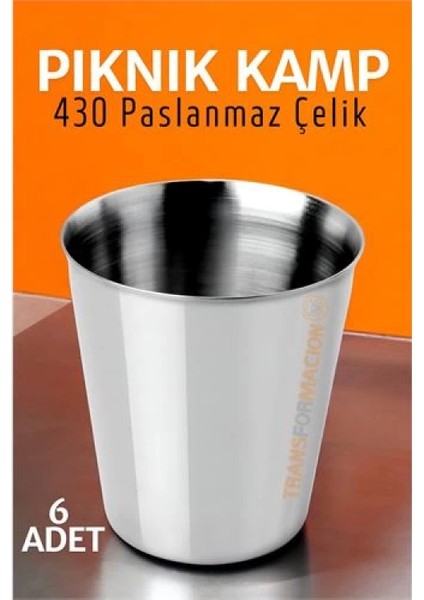 Modacar Paslanmaz Çelik Bardak Seti Kamp Piknik Bardağı 6 Adet fiyatları