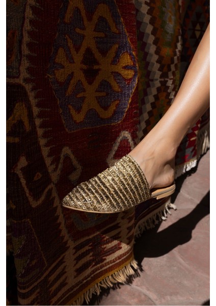 Rotte Kadin Siyah Örgu Hasir Terlik modelleri