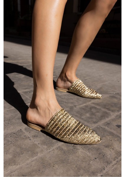 Rotte Kadin Siyah Örgu Hasir Terlik