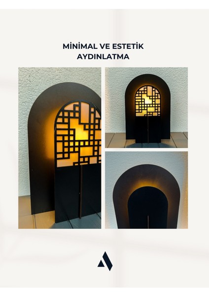 Lumea Ahşap Masa Lambası – Modern, Dekoratif ve Çift Yüzlü Aydınlatma (Siyah & Doğal Renk) modelleri