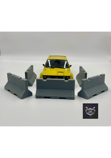 1:18 Ölçek Beton Bariyer 5'li Set - Dioarama Aksesuarı - Diecast Model Garaj ve Yol Sahnesi Iin fiyatları