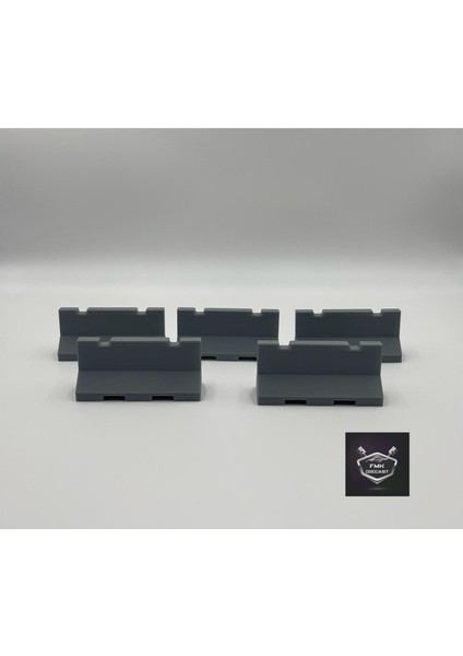 1:18 Ölçek Beton Bariyer 5'li Set - Dioarama Aksesuarı - Diecast Model Garaj ve Yol Sahnesi Iin modelleri