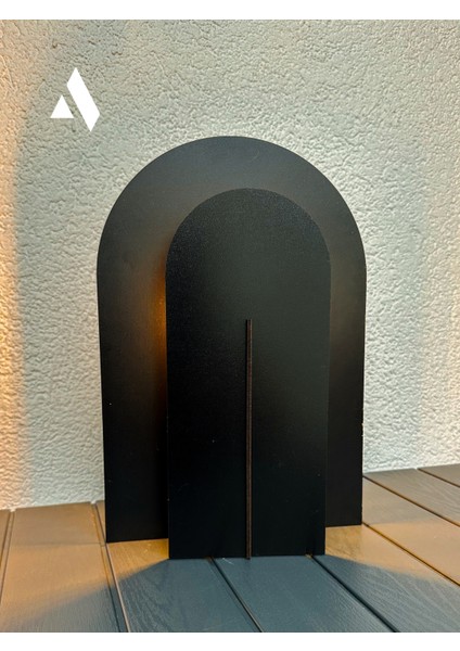 Lumea Ahşap Masa Lambası – Modern, Dekoratif ve Çift Yüzlü Aydınlatma (Siyah & Doğal Renk)