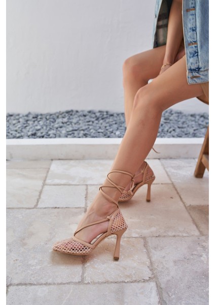 Niklas Kadin Bej File Detay Topuklu Sandalet fiyatları