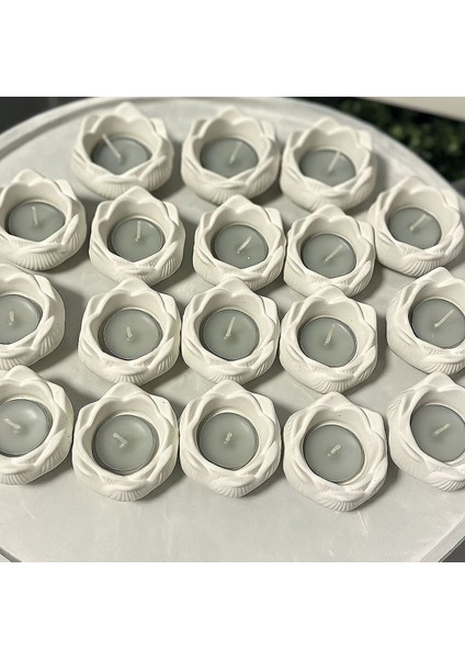 20 Adet Toplu Lotus Çiçeği Dekoratif Tabak & Kase, Hediyelik, Takı ve Mum Tabağı, Mumluk