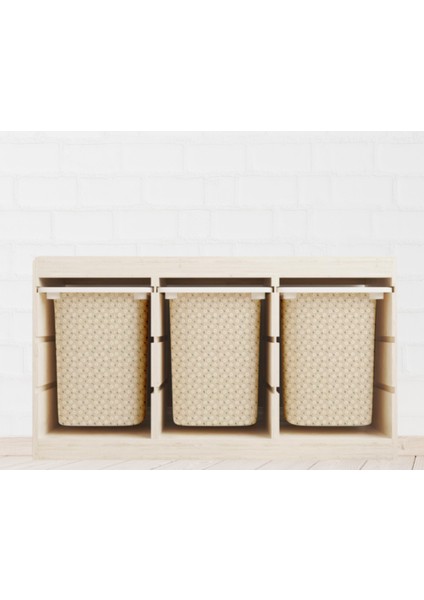 Trofast Papatya Temalı Sticker - Çocuk Odası Oyuncak Düzenleme Etiketi - Dayanıklı Folyo fiyatları