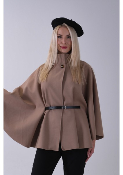 Vizon Önü Tek Düğme Kapamalı Kemer Detaylı Panço 47122713.34 fiyatları