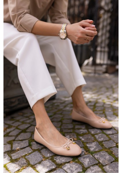 Yale Kadin Bej Cilt Pisi Babet