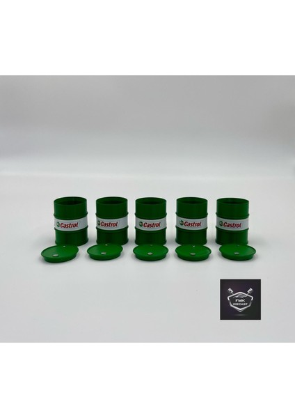 1:18 Ölçek Yağ Varili 5’li Set – Diorama Model Araba Aksesuarı – Garaj ve Servis Dekoru – Yeşil modelleri
