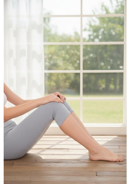 Full Likralı Kapri Tayt Ince Bel Biye Lastikli Kadın Rahat Konforlu Tayt fırsatları