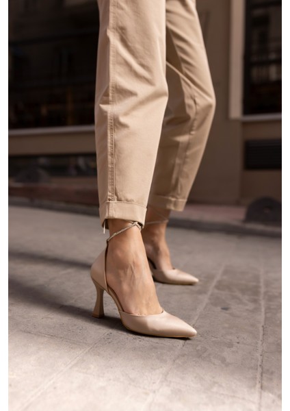 Mitta Kadin Gumus Saten Topuklu Abiye Ayakkabi fırsatları