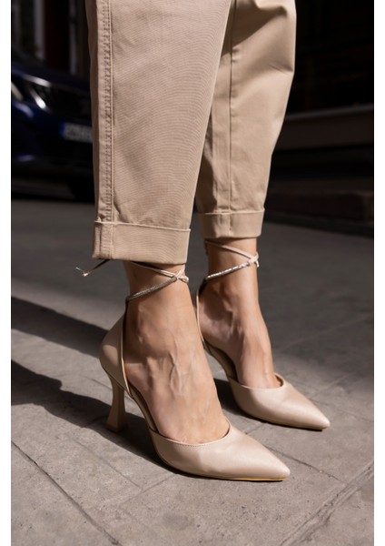 Mitta Kadin Gumus Saten Topuklu Abiye Ayakkabi indirimleri