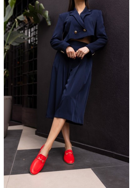 Geola Kadın Kahve Gercek Deri Tokalı Loafer Ayakkabi fırsatları