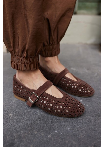 Olimpus Kadın Gold Altın Gercek Deri Babet