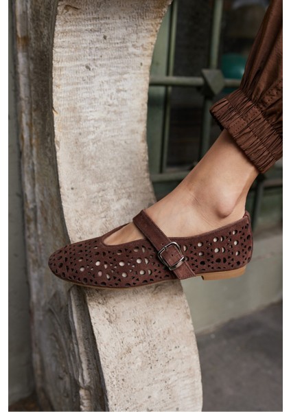 Olimpus Kadın Gold Altın Gercek Deri Babet