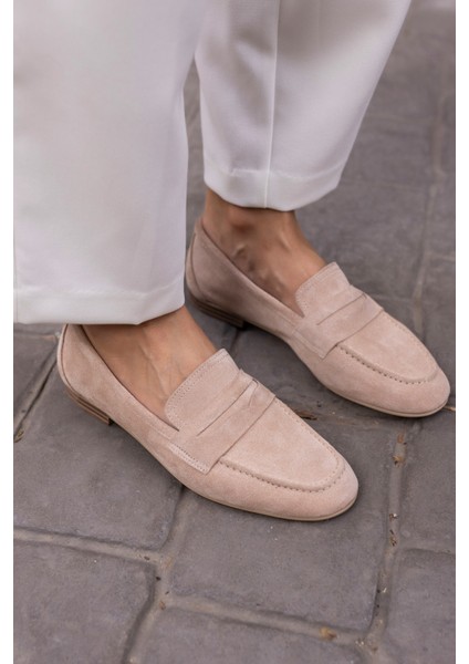 Otton Kadin Vizon Kum Suet Loafer Babet fiyatları