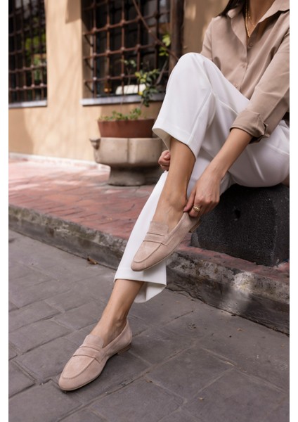 Otton Kadin Vizon Kum Suet Loafer Babet indirimleri