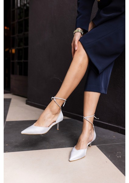 Simma Kadin Rose Simli Topuklu Abiye Ayakkabi modelleri