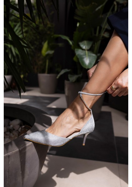 Simma Kadin Rose Simli Topuklu Abiye Ayakkabi indirimleri