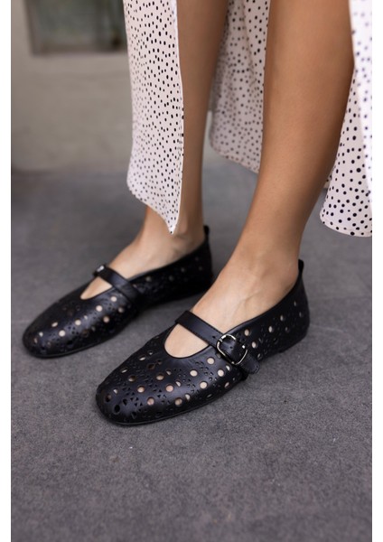 Olimpus Kadın Gold Altın Gercek Deri Babet