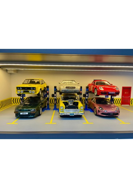 1:18 Ölçek Araç Kaldırma Lift Seti – 3’lü Garaj ve Servis Diorama Aksesuarı – Mavi – Diecast Model Araba Uyumlu fiyatları