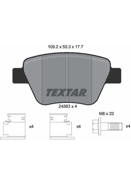 2456301 Arka Fren Balatasi 2K5698451 5K0698451 5K0698451A