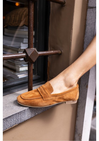 Otton Kadin Vizon Kum Suet Loafer Babet indirimleri