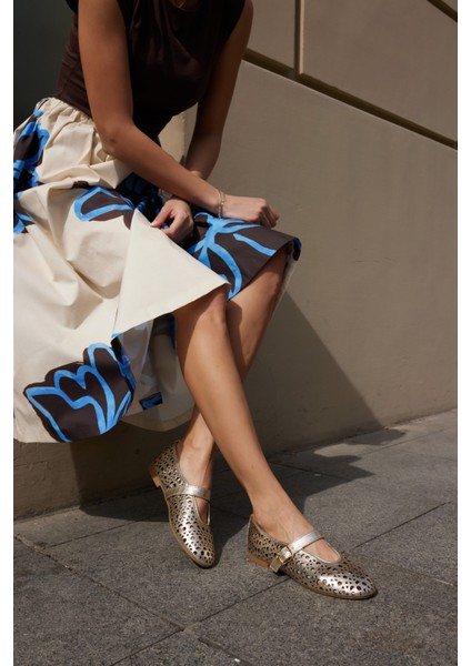 Olimpus Kadın Gold Altın Gercek Deri Babet indirimleri