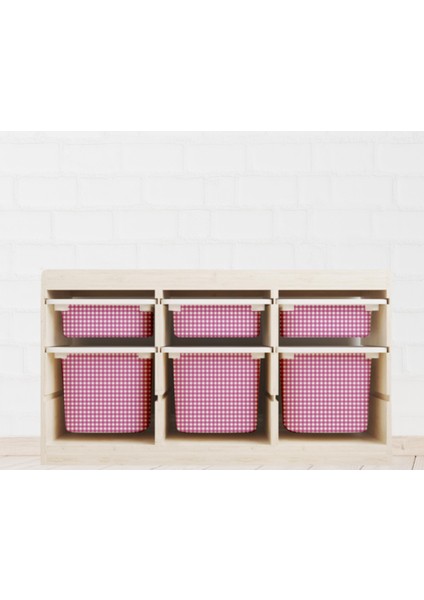 Trofast Mor Dama Sticker - Çocuk Odası Oyuncak Düzenleme Etiketi - Dayanıklı Folyo