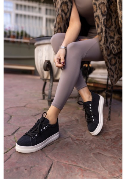 Gwen Kadın Bej Keten Lastıklı Sneaker indirimleri