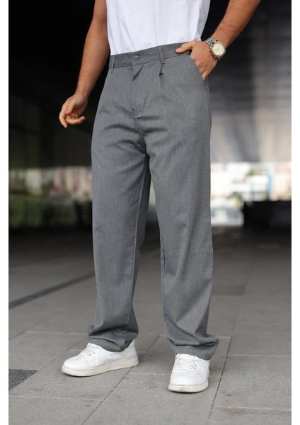 Erkek Beli Lastikli Baggy Pantolon