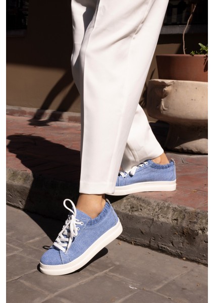 Gwen Kadın Bej Keten Lastıklı Sneaker fiyatları