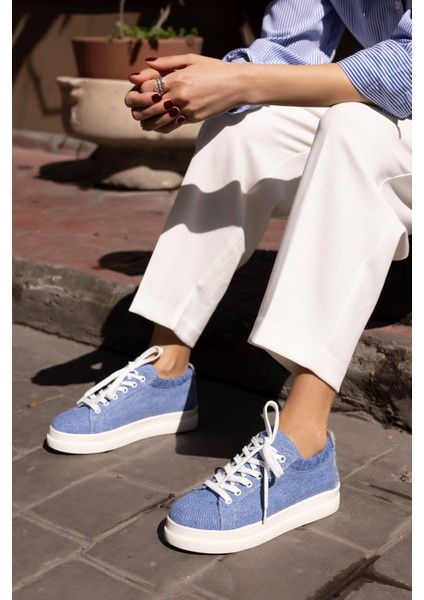 Gwen Kadın Bej Keten Lastıklı Sneaker fırsatları