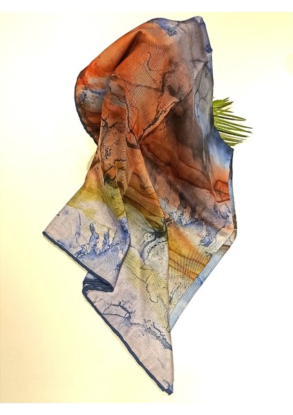 Lüks Figürlü Gösterişli Dökümlü Eşarp